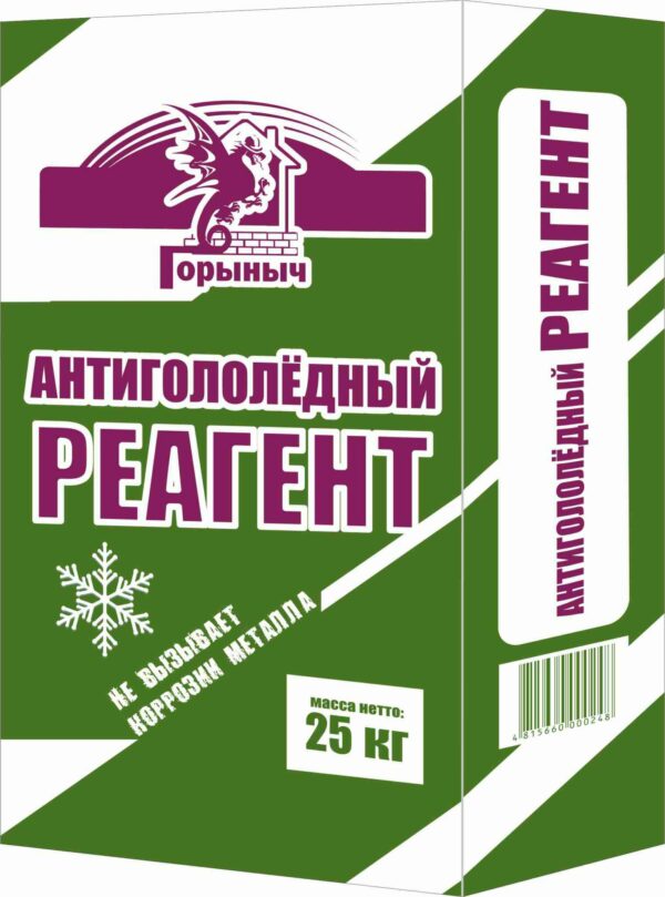 Противогололедный реагент ГОРЫНЫЧ 25 кг купить в сети строительных магазинов Мастак