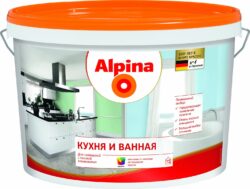 Краска виниловая ALPINA Кухня и ванная бесцветный База 3 2