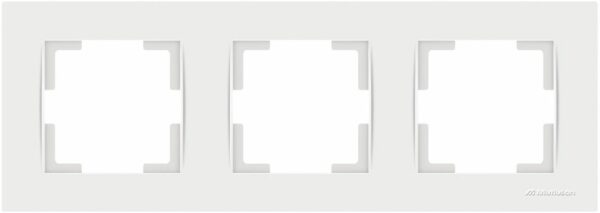 Рамка трехместная MUTLUSAN Rita белая (2220 800 1301) купить в сети строительных магазинов Мастак