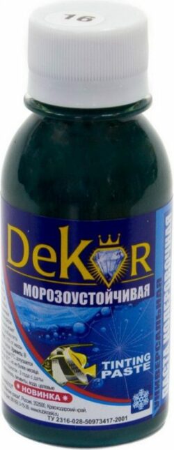 Колер DEKOR №16 изумрудный 0