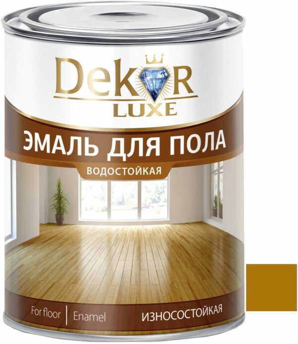 Эмаль алкидная DEKOR GOLD Для пола светлый орех 0