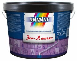 Краска акриловая DIAMANT Эко-Латекс 10 л 15 кг (948104201) купить в сети строительных магазинов Мастак