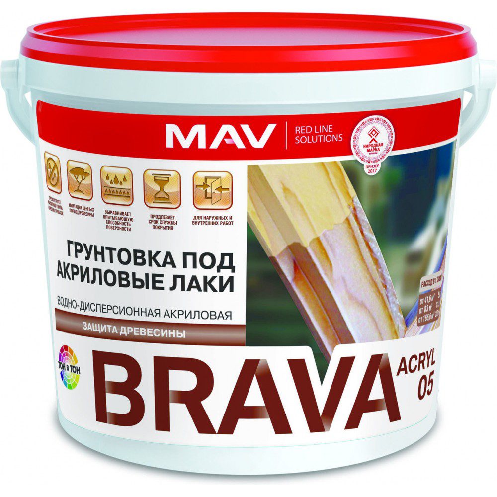 Грунтовка акриловая BRAVA ACRYL 05 1 л купить в Мастак Грунтовка акриловая BRAVA ACRYL 05 1 л купить в сети строительных магазинов Мастак