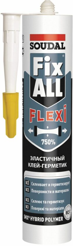 Клей-герметик SOUDAL Fix All Flexi белый 290 мл (117383) купить в сети строительных магазинов Мастак