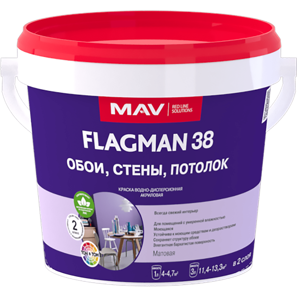 Краска акриловая FLAGMAN 38 обои Краска акриловая FLAGMAN 38 обои