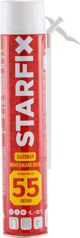 Пена монтажная STARFIX Foam 55 750 мл (SM-65855-1) купить в сети строительных магазинов Мастак