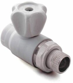 Кран шаровый ПП для радиатора 25х3/4" РОСТУРПЛАСТ серый (27863) купить в сети строительных магазинов Мастак