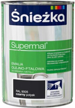 Эмаль масляно-фталевая SNIEZKA Supermal черная глянцевая 0