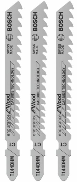 Пилка для электролобзика BOSCH Endurance for Wood T144DHM 3 штуки (2608665071) купить в сети строительных магазинов Мастак