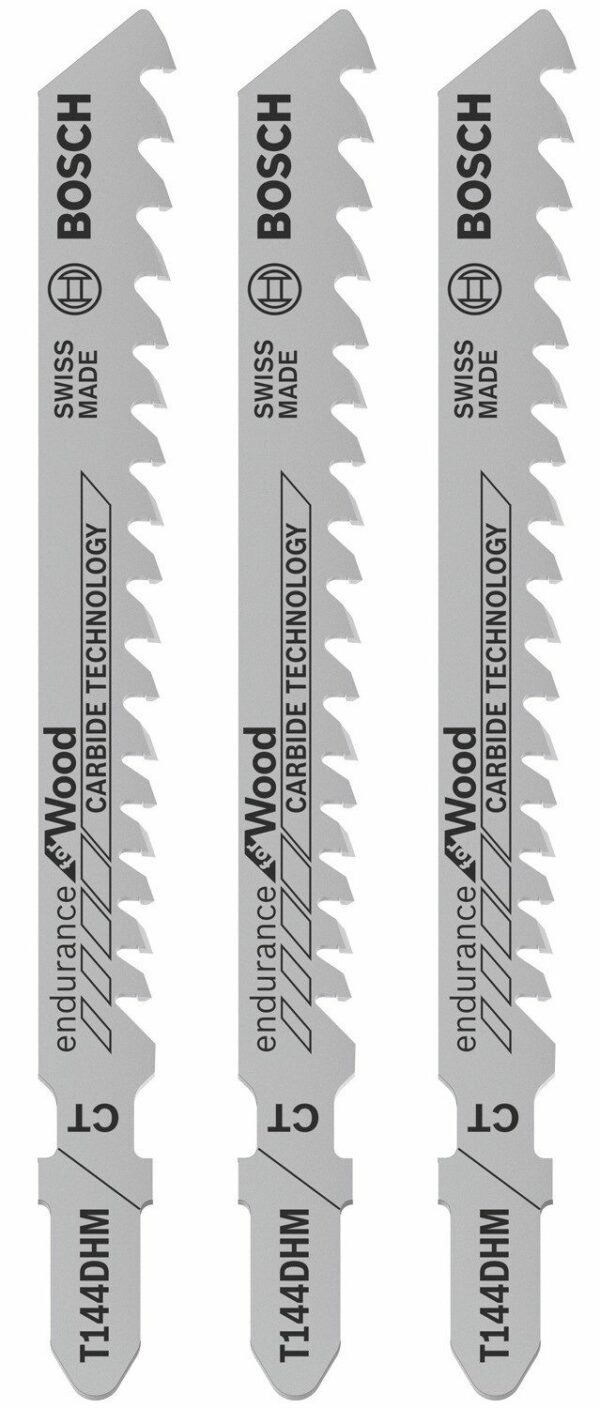 Пилка для электролобзика BOSCH Endurance for Wood T144DHM 3 штуки (2608665071) купить в сети строительных магазинов Мастак