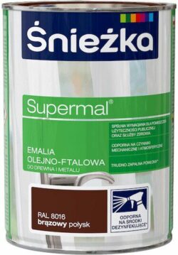 Эмаль масляно-фталевая SNIEZKA Supermal коричневая 0