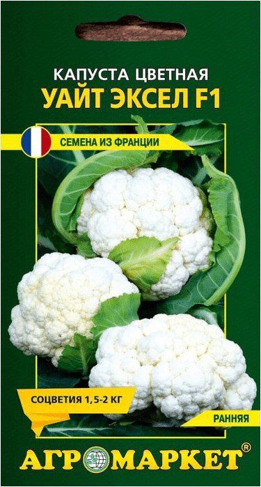 Капуста цветная уайтэксел f1. Партнер капуста цветная Уайт Эксел f1 ^(10шт). Цветная капуста Уайт эксель. Капуста цветная Уайтэксел описание. Мисора капуста цветная семена.