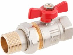 Кран шаровой 3/4" PN40 с внутренней резьбой бабочка AV ENGINEERING (AVE094034) купить в сети строительных магазинов Мастак