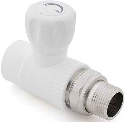 Кран шаровой ПП прямой для радиатора 25х3/4" белый РосТурПласт (27861) купить в Мастак Кран шаровой ПП прямой для радиатора 25х3/4" белый РосТурПласт (27861) купить в сети строительных магазинов Мастак