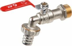 Кран водоразборный со штуцером 3/4" никелированный AV ENGINEERING (AVE166034) купить в сети строительных магазинов Мастак