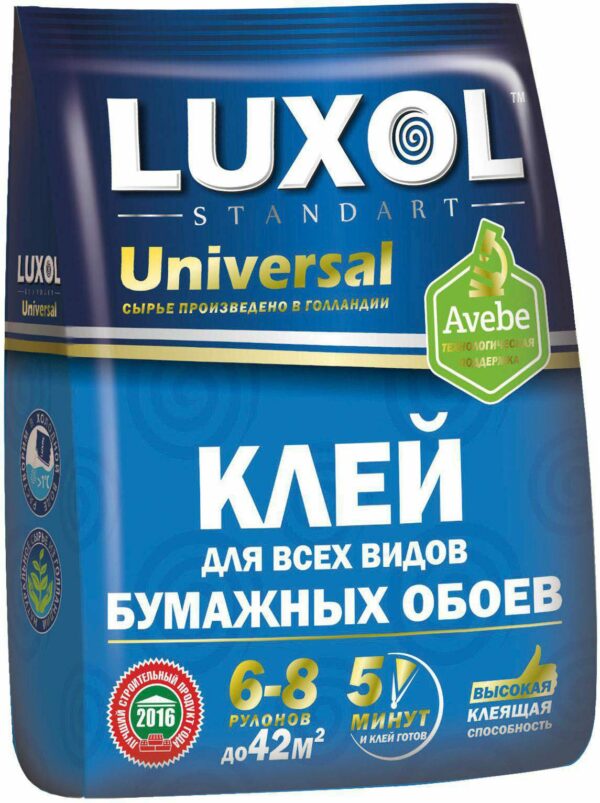 Клей обойный LUXOL Универсальный Standart 180 г купить в сети строительных магазинов Мастак