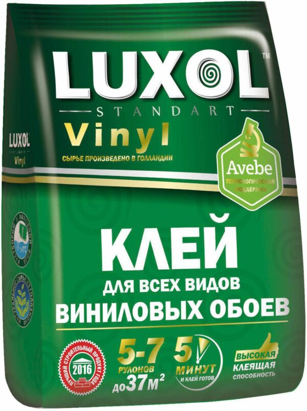 Клей обойный LUXOL Standart Винил 180 г купить в сети строительных магазинов Мастак