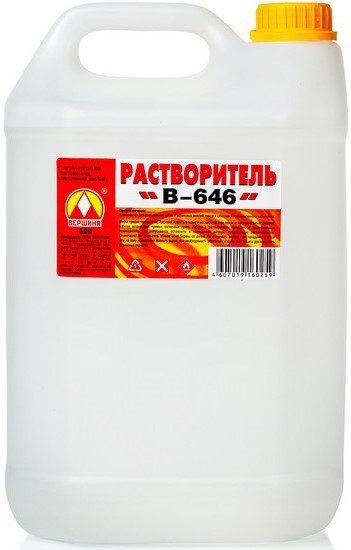 Растворитель ВЕРШИНА 646 5 л купить в Мастак Растворитель ВЕРШИНА 646 5 л купить в сети строительных магазинов Мастак