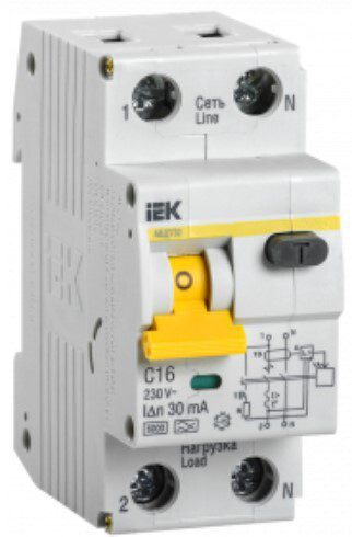 Дифавтомат IEK АВДТ 32 C 16 (MAD22-5-016-C-30) купить в Мастак Дифавтомат IEK АВДТ 32 C 16 (MAD22-5-016-C-30) купить в сети строительных магазинов Мастак