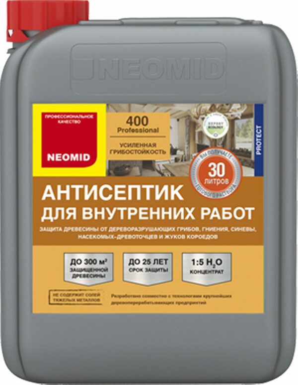 Антисептик НЕОМИД 400 Eco 5 л купить в сети строительных магазинов Мастак