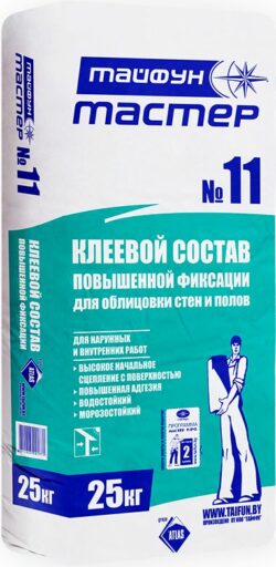 Клей для плитки ТАЙФУН Мастер №11 25 кг купить в сети строительных магазинов Мастак