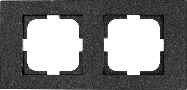 Рамка двухместная OVIVO Grano черная (400-170000-226) купить в Мастак Рамка двухместная OVIVO Grano черная (400-170000-226) купить в сети строительных магазинов Мастак