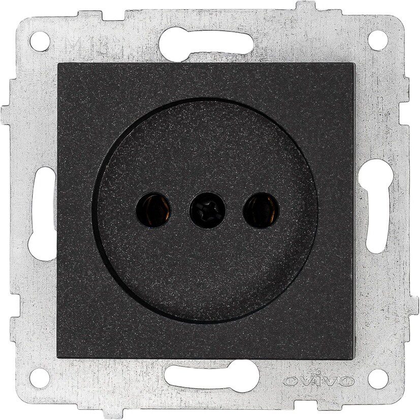 Розетка скрытая OVIVO Grano черная (600-000317-215) купить в Мастак Розетка скрытая OVIVO Grano черная (600-000317-215) купить в сети строительных магазинов Мастак