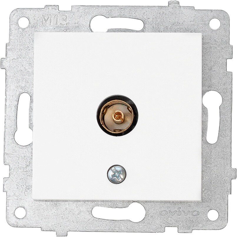 Розетка телевизионная OVIVO Grano белая (600-000301-225) купить в Мастак Розетка телевизионная OVIVO Grano белая (600-000301-225) купить в сети строительных магазинов Мастак