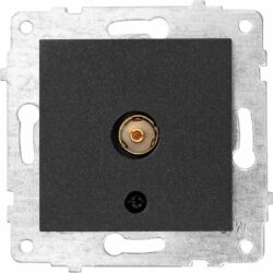 Розетка телевизионная OVIVO Grano черная (600-000317-225) купить в сети строительных магазинов Мастак