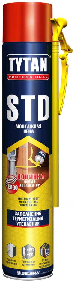 Пена монтажная TYTAN Professional STD Эрго всесезонная 750 мл (49892) купить в сети строительных магазинов Мастак