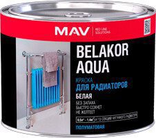 Краска акриловая BELAKOR Aqua 17 для радиаторов белая полуматовая 0