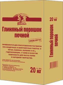 Порошок глиняный печной ГОРЫНЫЧ 15 кг купить в сети строительных магазинов Мастак