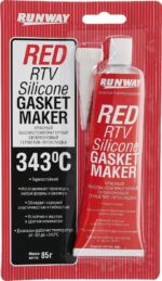 Герметик RUNWAY Red RTV Silicone Gasket Maker 85 г (RW8500) купить в сети строительных магазинов Мастак