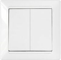 Выключатель двухклавишный cкрытый BYLECTRICA Стиль белый (С5 10-803) купить в сети строительных магазинов Мастак