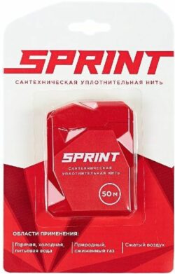 Нить сантехническая Sprint 50 м РЕГИОНСПЕЦТЕХНО (61011) купить в сети строительных магазинов Мастак