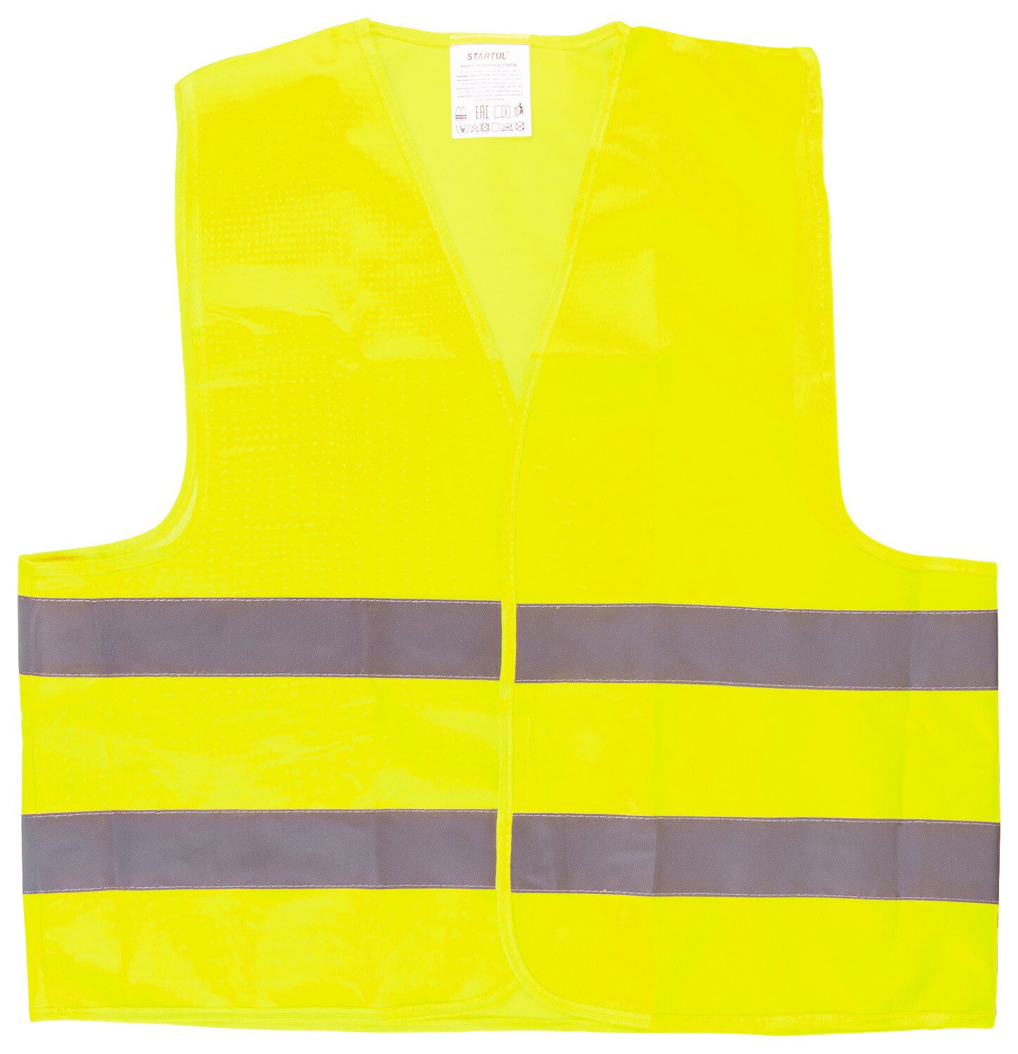 Жилет сигнальный STARTUL размер 56-58 желтый (ST7510-13) купить в Мастак Жилет сигнальный STARTUL размер 56-58 желтый (ST7510-13) купить в сети строительных магазинов Мастак