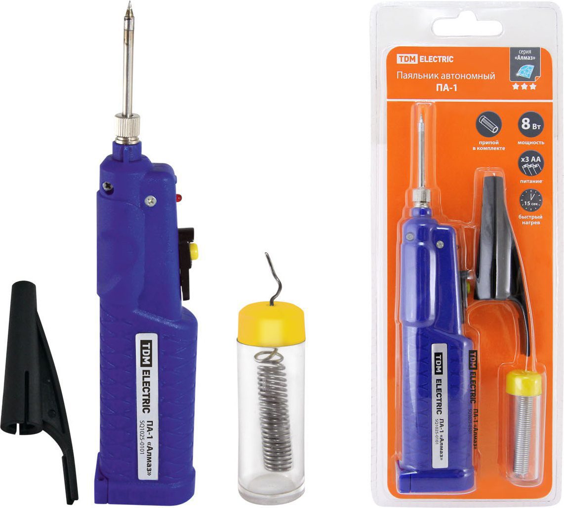 Паяльник автономный ПА-1 Алмаз TDM (SQ1025-0101) купить в Мастак Паяльник автономный ПА-1 Алмаз TDM (SQ1025-0101) купить в сети строительных магазинов Мастак