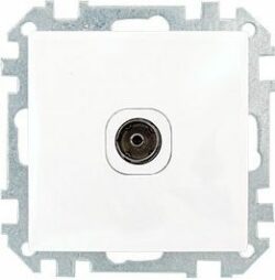 Розетка телевизионная BYLECTRICA Стиль белая (ТР-043) купить в сети строительных магазинов Мастак