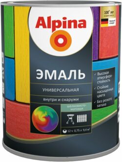 Эмаль алкидная ALPINA Универсальная черный 0