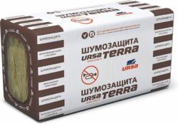 Утеплитель в плитах минвата URSA Terra 36 PN Шумозащита 1250x610x50 мм (2096851) купить в сети строительных магазинов Мастак