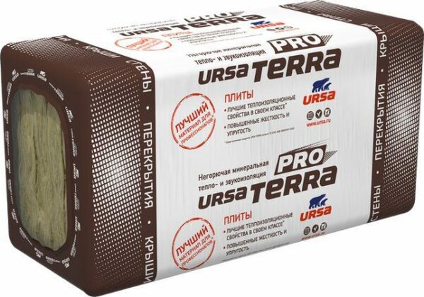 Утеплитель в плитах минвата URSA Terra 34 PN Pro 1250x610x100 мм упаковка купить в сети строительных магазинов Мастак