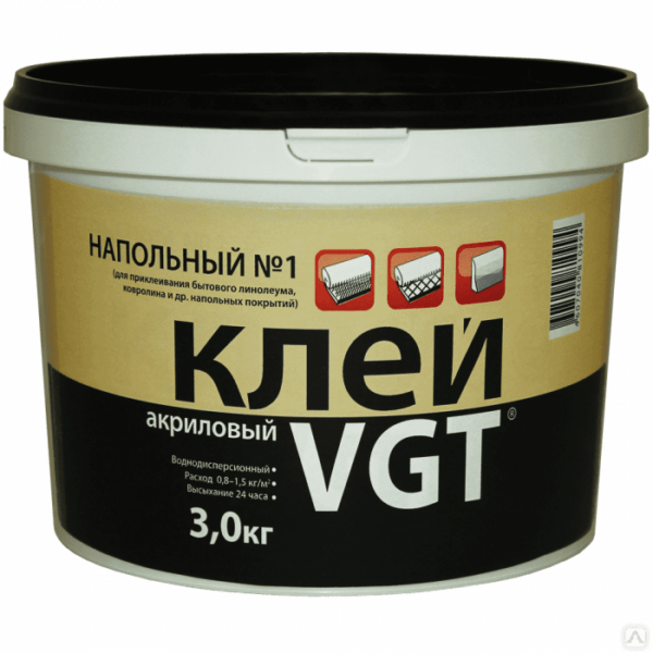 Клей напольный VGT Эконом №1 3 кг (7616) купить в сети строительных магазинов Мастак