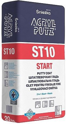 Шпатлевка гипсовая старт-финиш SNIEZKA Acryl-Putz ST10 Start белая 20 кг купить в сети строительных магазинов Мастак