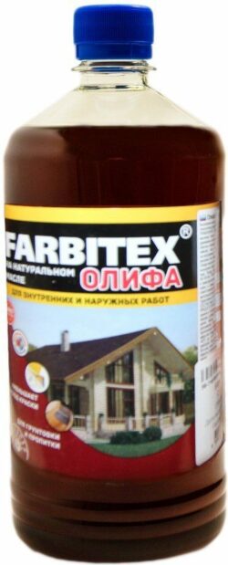 Олифа FARBITEX 1 л купить в сети строительных магазинов Мастак