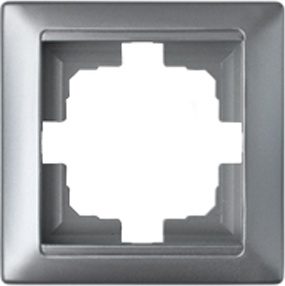 Рамка BYLECTRICA Стиль серебро (ЮЛИГ.735212.206сер) купить в сети строительных магазинов Мастак