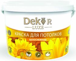 Краска ВД акриловая DEKOR для потолков белая 3 кг (26-705) купить в сети строительных магазинов Мастак