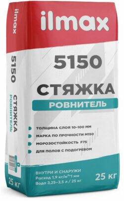 Стяжка цементная ILMAX 5150 25 кг купить в сети строительных магазинов Мастак