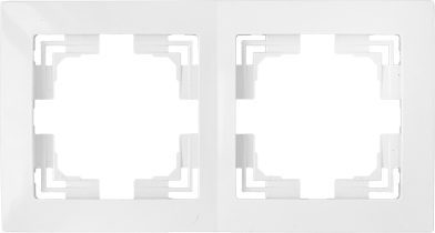 Рамка двухместная BYLECTRICA Уют белая (ЮЛИГ.735212.280) купить в сети строительных магазинов Мастак