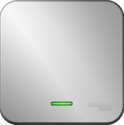 Выключатель одноклавишный наружный с подсветкой SCHNEIDER ELECTRIC Blanca алюминиевый (BLNVA101113) купить в Мастак Выключатель одноклавишный наружный с подсветкой SCHNEIDER ELECTRIC Blanca алюминиевый (BLNVA101113) купить в сети строительных магазинов Мастак