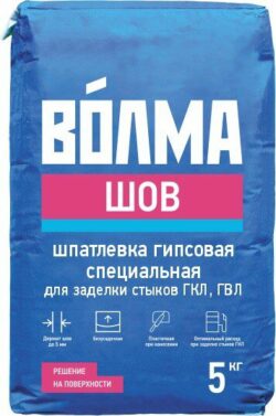 Шпатлевка гипсовая ВОЛМА Шов 5 кг купить в сети строительных магазинов Мастак